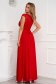 Red dress long occasional cloche from veil fabric with lace details with push-up cups 2 - StarShinerS.com