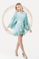 Mint dress elegant short cut cloche with elastic waist airy fabric with puffed sleeves 1 - StarShinerS.com