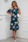 Dress straight from elastic fabric with ruffle details with floral print 3 - StarShinerS.com