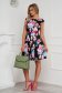 Dress elegant cloche slightly elastic fabric with floral print short cut 4 - StarShinerS.com