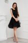 Black dress short cut cloche from tulle with sequin embellished details 3 - StarShinerS.com