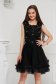 Black dress short cut cloche from tulle with sequin embellished details 1 - StarShinerS.com
