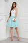 Aqua dress short cut occasional from tulle with embroidery details 3 - StarShinerS.com