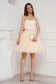 Ivory dress short cut occasional from tulle with lace details with bow 3 - StarShinerS.com