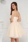 Ivory dress short cut occasional from tulle with lace details with bow 2 - StarShinerS.com