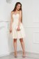 Ivory dress short cut cloche with push-up cups laced 3 - StarShinerS.com