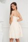 Ivory dress short cut cloche with push-up cups laced 2 - StarShinerS.com