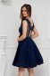 Darkblue dress short cut cloche from tulle with pearls with embellished accessories 2 - StarShinerS.com