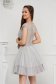 Grey dress short cut cloche from tulle with sequin embellished details sleeveless 3 - StarShinerS.com