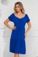 Blue dress midi loose fit on the shoulders thin fabric 1 - StarShinerS.com