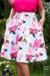 - StarShinerS skirt midi cloche with pockets with floral print elastic cloth 1 - StarShinerS.com