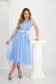 Lightblue dress from tulle cloche with elastic waist knitted lace 1 - StarShinerS.com