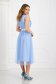 Lightblue dress from tulle cloche with elastic waist knitted lace 5 - StarShinerS.com