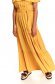 Yellow dress long on the shoulders with ruffle details loose fit 2 - StarShinerS.com