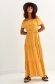 Yellow dress long on the shoulders with ruffle details loose fit 4 - StarShinerS.com
