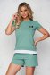 Trening SunShine verde din bumbac cu pantaloni scurti si tricou 2 - StarShinerS.ro