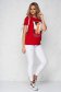 Red t-shirt cotton loose fit with rounded cleavage 3 - StarShinerS.com