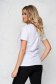 White t-shirt cotton loose fit with rounded cleavage 2 - StarShinerS.com