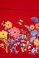 Tricou SunShine rosu din bumbac cu croi larg cu decolteu rotunjit si imprimeu floral 4 - StarShinerS.ro