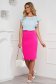 Bluza dama StarShinerS albastru-deschis eleganta din voal cu croi larg cu volanase la maneca cu broderie 3 - StarShinerS.ro