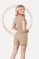Cappuccino jumpsuit short cut linen with pockets detachable cord 2 - StarShinerS.com