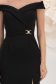 Rochie lunga din stofa elastica neagra tip sirena cu umeri goi - StarShinerS 6 - StarShinerS.ro