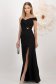 Rochie lunga din stofa elastica neagra tip sirena cu umeri goi - StarShinerS 1 - StarShinerS.ro