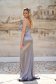 StarShinerS silver occasional long mermaid cut dress with embellished accessories from satin cowl neck 2 - StarShinerS.com