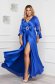 Rochie din voal albastra in clos cu elastic in talie cu decolteu petrecut - PrettyGirl 4 - StarShinerS.ro