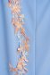 Rochie din stofa subtire albastru-deschis midi tip creion cu umeri goi si broderie florala unica - StarShinerS 4 - StarShinerS.ro