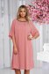 From veil fabric midi loose fit with crystal embellished details lightpink dress 1 - StarShinerS.com