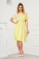- StarShinerS midi from elastic fabric with ruffled sleeves yellow dress cloche 2 - StarShinerS.com