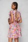 Dress short cut with ruffle details bare back cloche with elastic waist 1 - StarShinerS.com