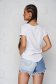 Lightblue t-shirt cotton loose fit with rounded cleavage with graphic details 2 - StarShinerS.com