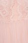 Rochie SunShine roz deschis scurta in clos din tul si dantela fara maneci 4 - StarShinerS.ro