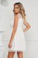 White dress short cut from tulle laced sleeveless cloche 2 - StarShinerS.com