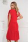 Red dress midi loose fit airy fabric with ruffle details 6 - StarShinerS.com