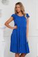 Blue dress thin fabric midi loose fit with ruffle details 1 - StarShinerS.com