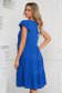 Blue dress thin fabric midi loose fit with ruffle details 2 - StarShinerS.com