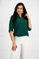 Darkgreen women`s blouse loose fit a front pocket georgette 1 - StarShinerS.com