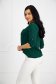 Darkgreen women`s blouse loose fit a front pocket georgette 2 - StarShinerS.com