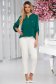 Green women`s blouse loose fit a front pocket georgette 3 - StarShinerS.com