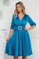Turquoise dress midi cloche from satin buckle accessory 3 - StarShinerS.com