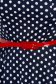 Dress midi office dots print from elastic fabric cloche with elastic waist 4 - StarShinerS.com