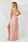 Rochie din voal satinat roz prafuit lunga in clos cu cordon detasabil - PrettyGirl 3 - StarShinerS.ro