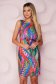 Rochie din material usor elastic scurta tip creion cu imprimeu floral - StarShinerS 5 - StarShinerS.ro