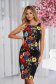 Rochie din stofa usor elastica midi tip creion cu imprimeu floral - StarShinerS 1 - StarShinerS.ro