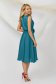 Turquoise dress midi cloche from veil fabric detachable cord 2 - StarShinerS.com