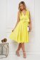 Rochie din voal galbena midi in clos cu cordon detasabil - PrettyGirl 4 - StarShinerS.ro
