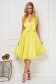 Yellow dress midi cloche from veil fabric detachable cord 3 - StarShinerS.com
